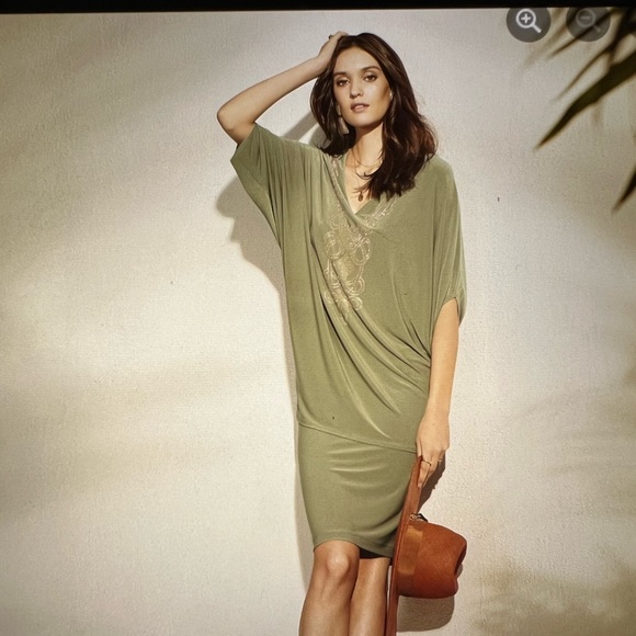 Joseph Ribkoff - dress in sage - Picture 1 of 8